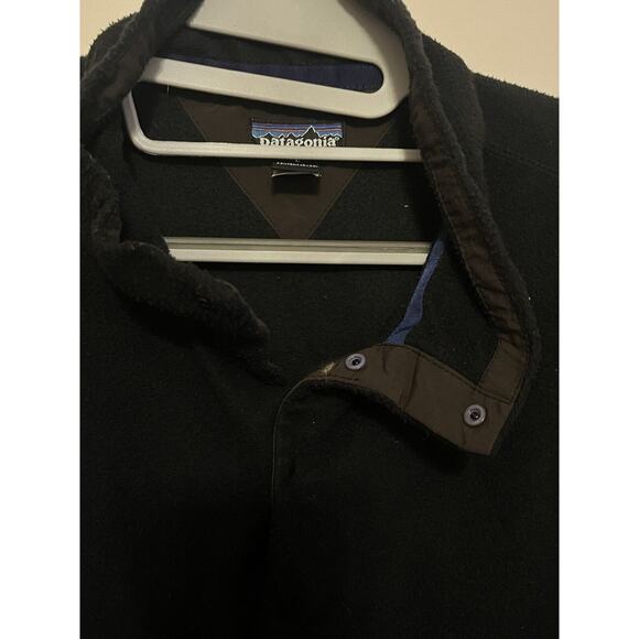 Vintage Patagonia Fleece Pullover •Mens L• Snap T Black Sweater Made in USA - Picture 8 of 8
